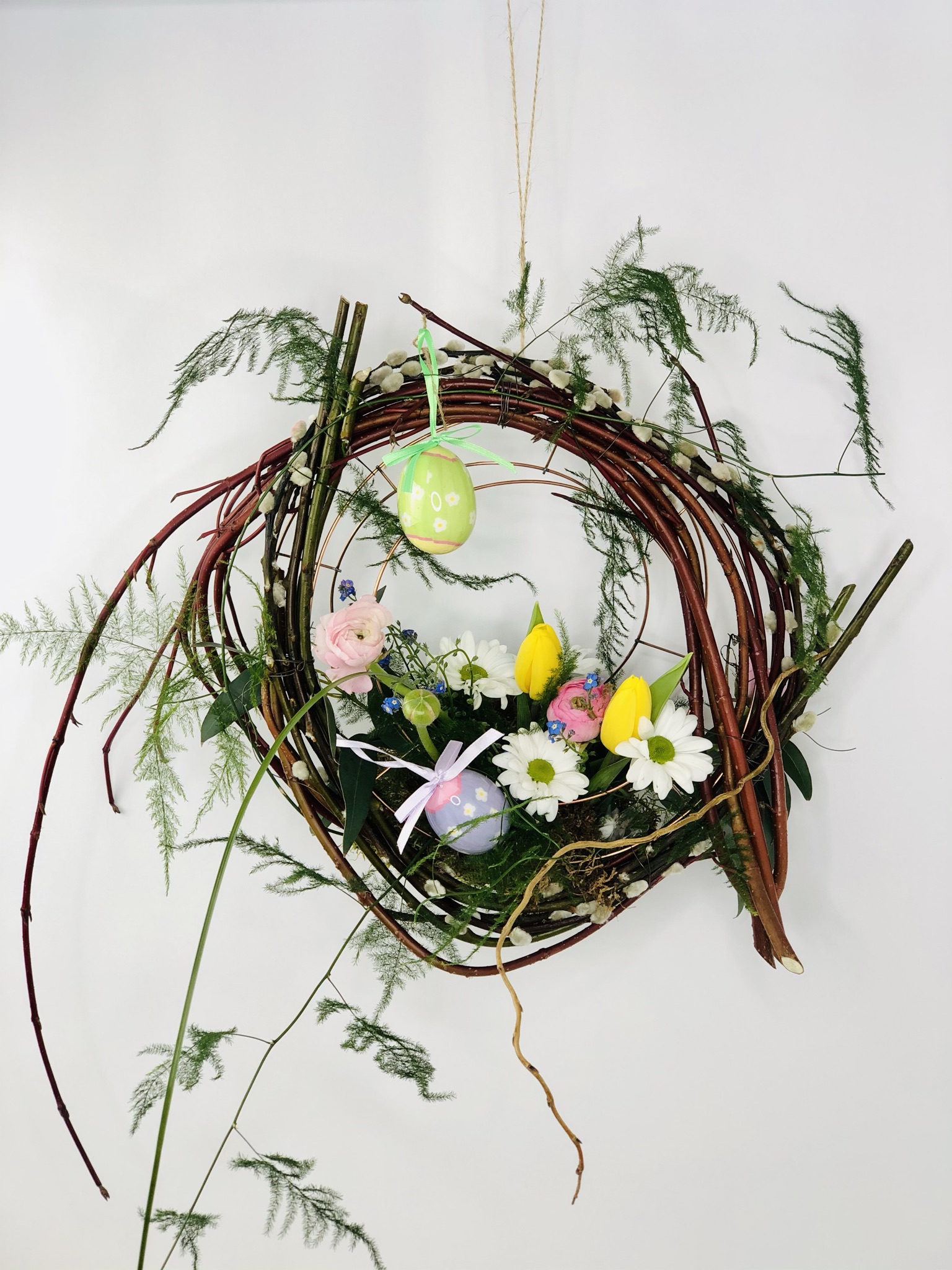 Learn how to make an Easter Door Wreath