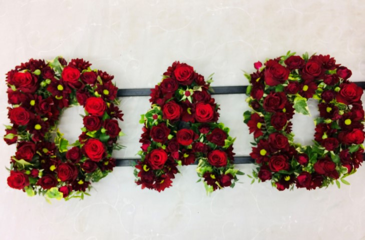 Flower Delivery Liverpool Dad Funeral Flowers In Red