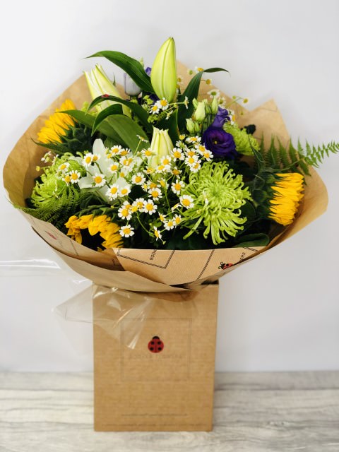 Flower Delivery Liverpool Delightful Daisy Lily And Sunflower Bouquet