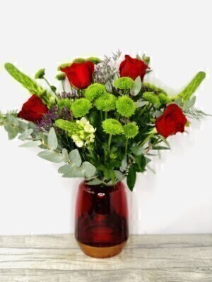 Flower Delivery Liverpool 40th Wedding Anniversary Vase of ...