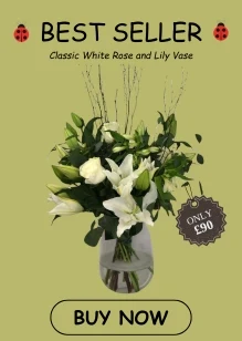 White Vase of Flowers Liverpool