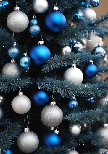 Christmas Tree Blue and Silver Standard