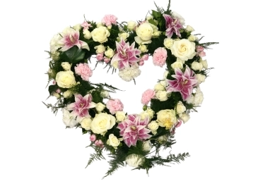 Booker Flowers and Gifts Liverpool heart wreath