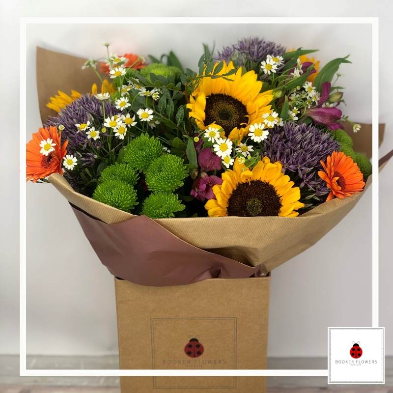 Summer Bouquets with Sunflowers from Booker Flowers