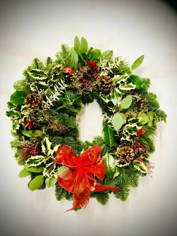 Booker Ladybird Luxury Christmas Door Wreath - Standard