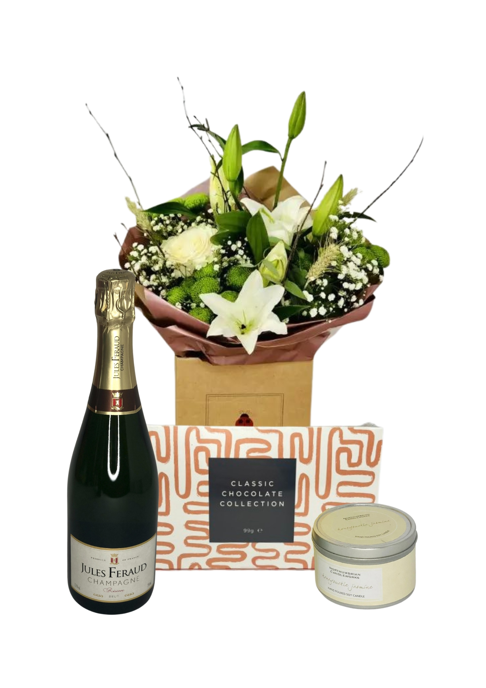 Congratulations Flowers And Champagne Gift Set