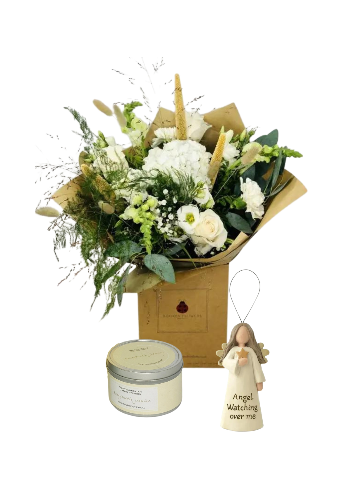 Guardian Angel Flowers and Gift Set