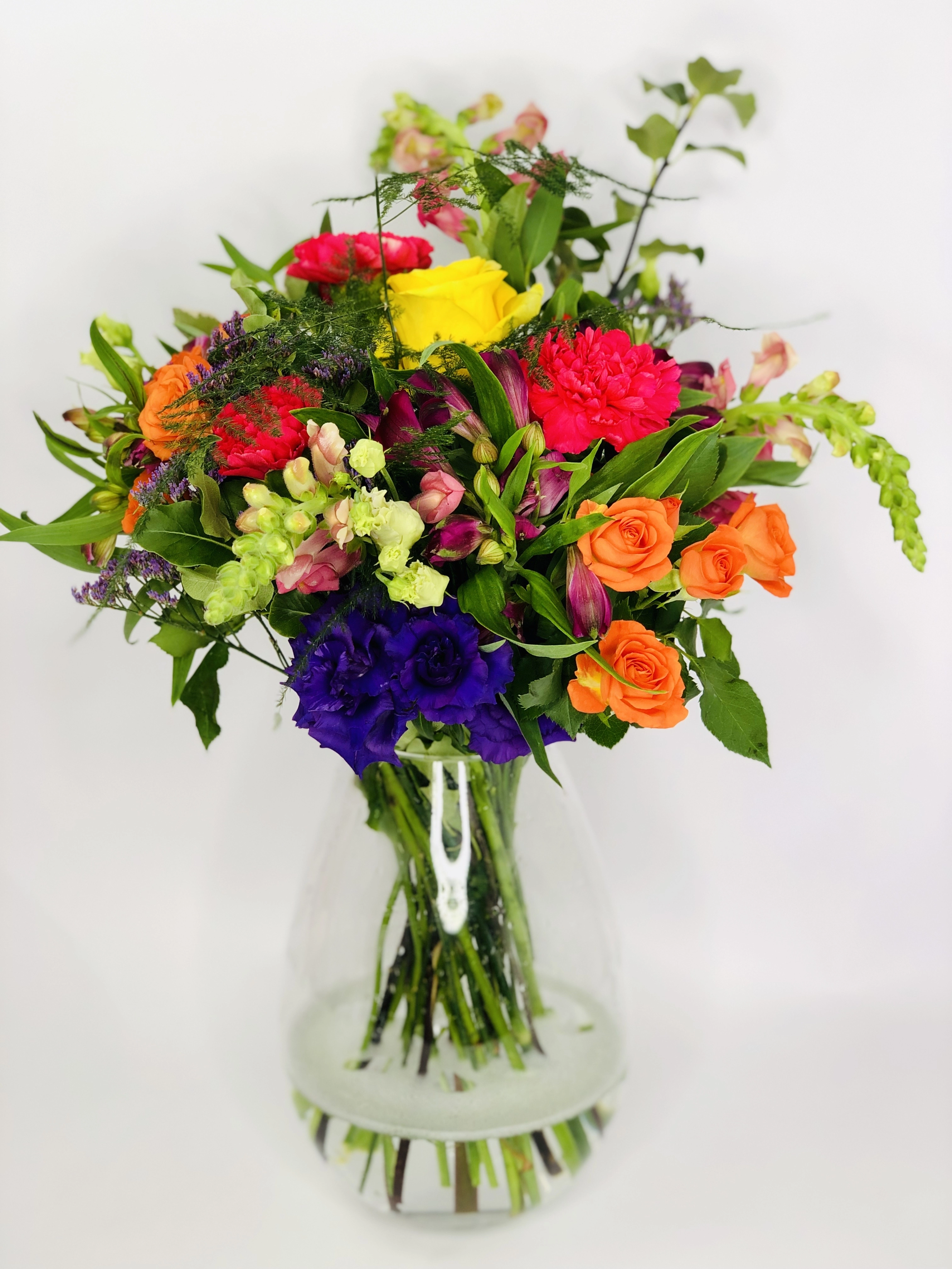 Large Vibrant Vibes Vase Of Flowers