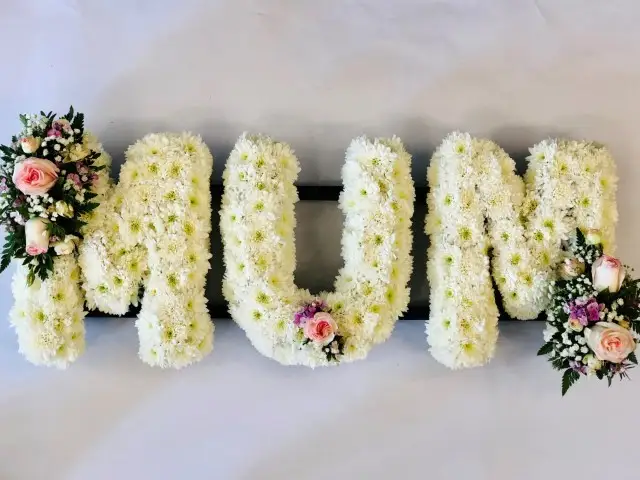 MUM Funeral Flowers in White