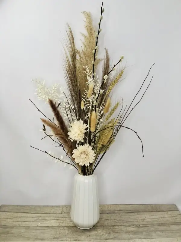 Natural Beauty Vase Of Dried Flowers