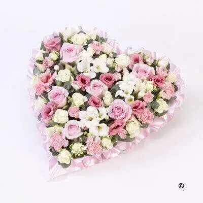 Pastel Heart - Pink and White