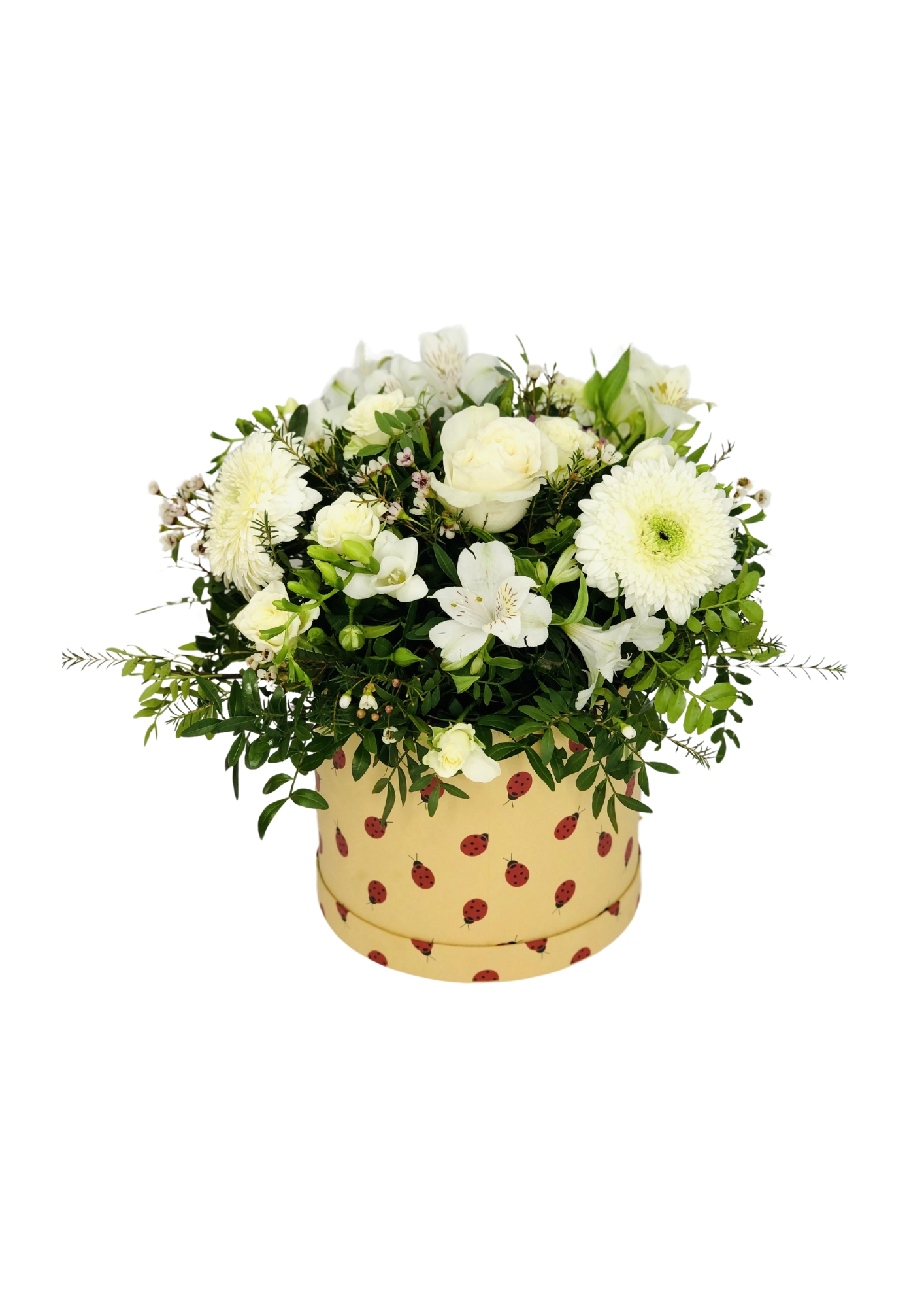 Perfect Purity White Hatbox of Flowers
