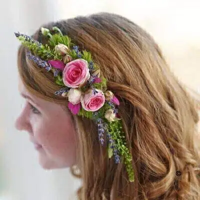 Rose and Lavender Hair Comb