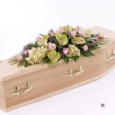 Rose Orchid and Calla Lily Casket Spray Extra Large