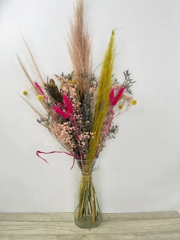 Sweet Serenity Dried Vase Of Flowers