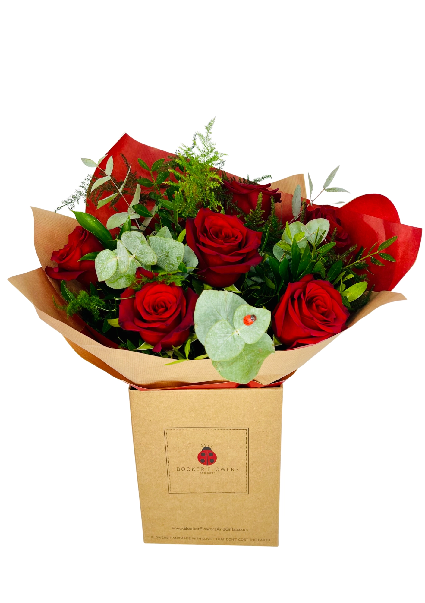 Valentines Dramatic 6 Red Roses