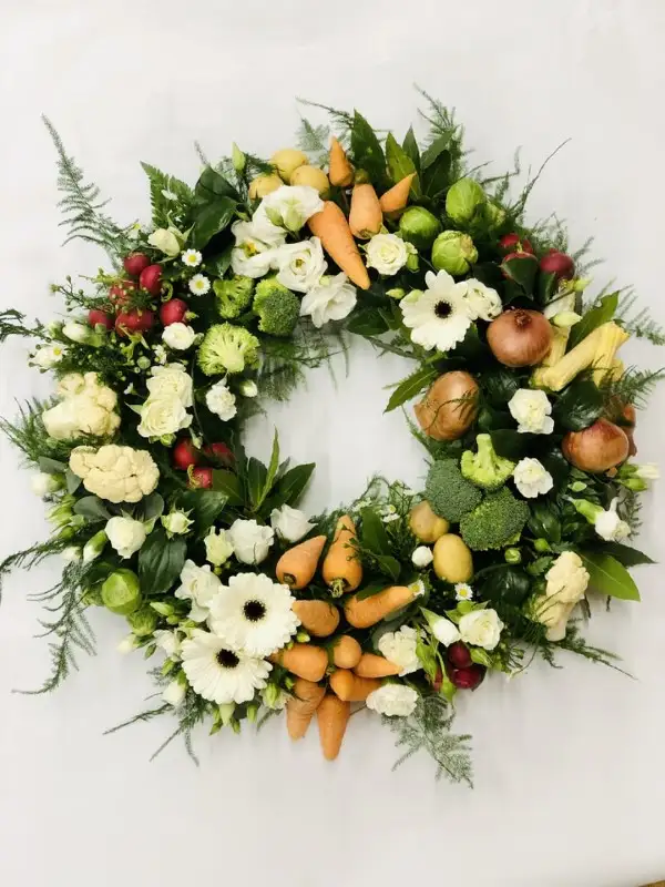 Vegetable Wreath Funeral Tribute