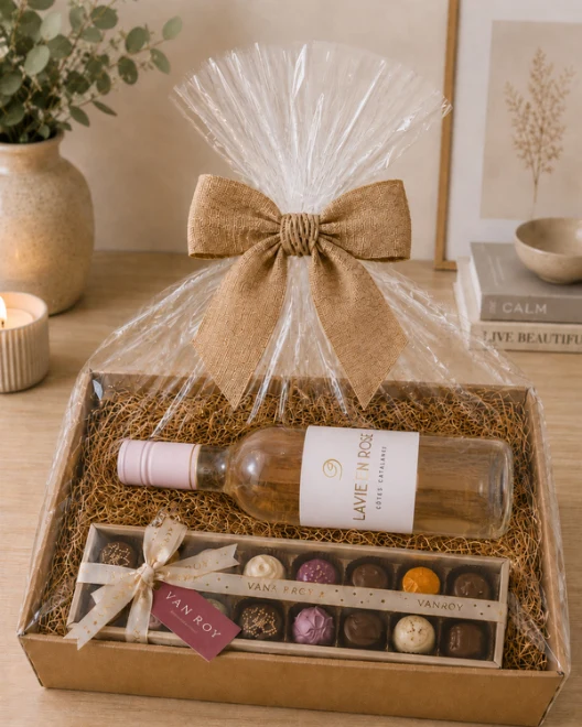 Rose Wine and Chocolate Hamper