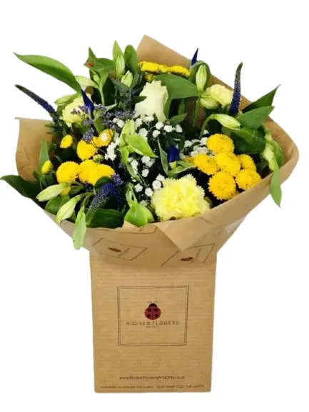Blue and Yellow Easter Bouquet Blue and Yellow Easter Bouquet