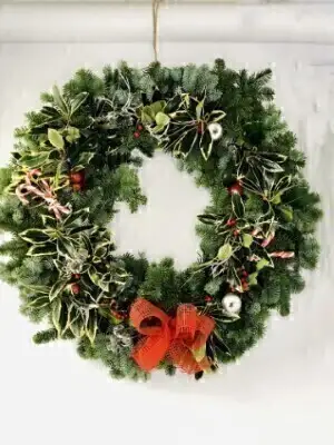 Candy Cane Christmas Door Wreath XLarge