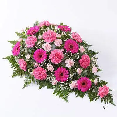 Carnation and Germini Teardrop Spray - Pink
