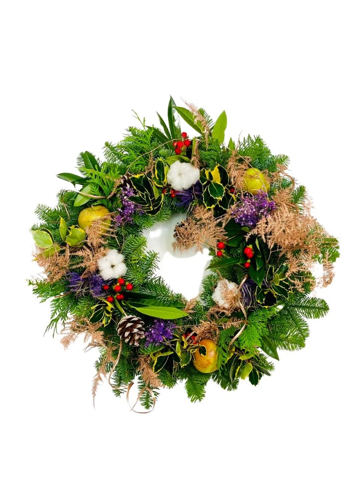 Christmas Door Wreath of Yuletide Splendor