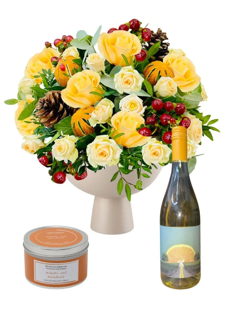 Christmas Oranges Luxury Footed Bowl Arrangement Gift Set Christmas Oranges Luxury Footed Bowl Arrangement Gift Set