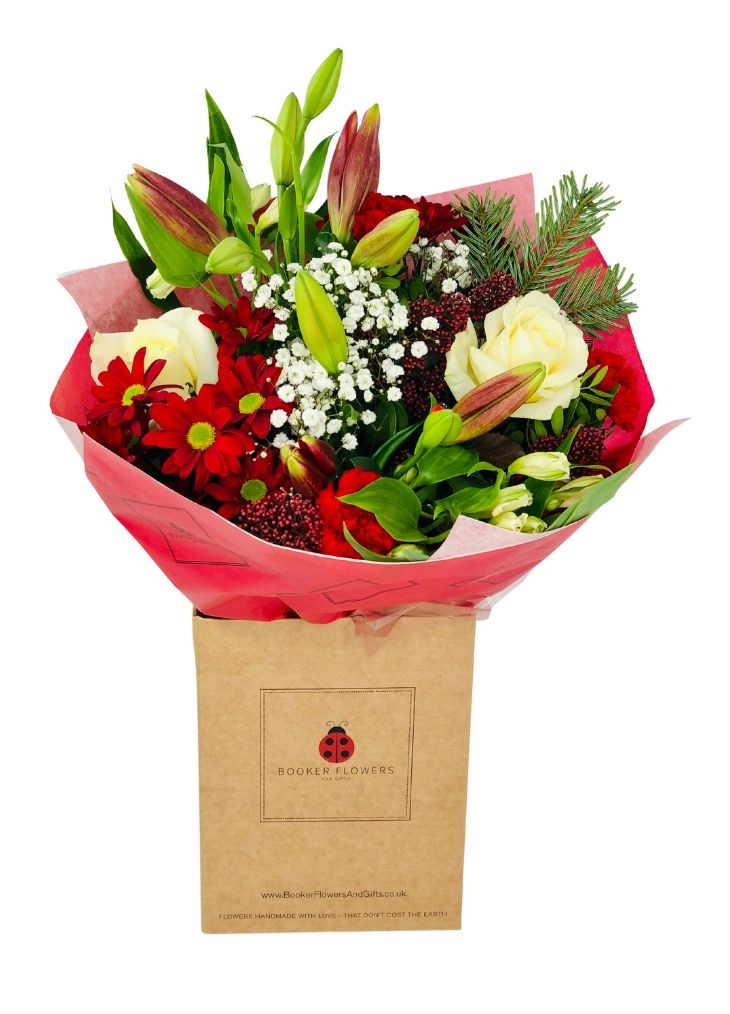 Christmas Red and White Bouquet Christmas Red and White Bouquet