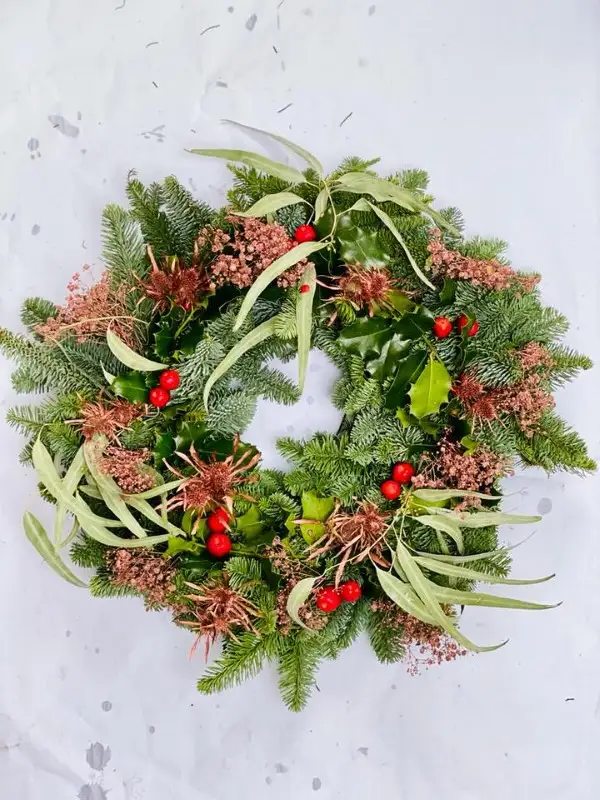 Copper Kisses Luxury Christmas Door Wreath - Large