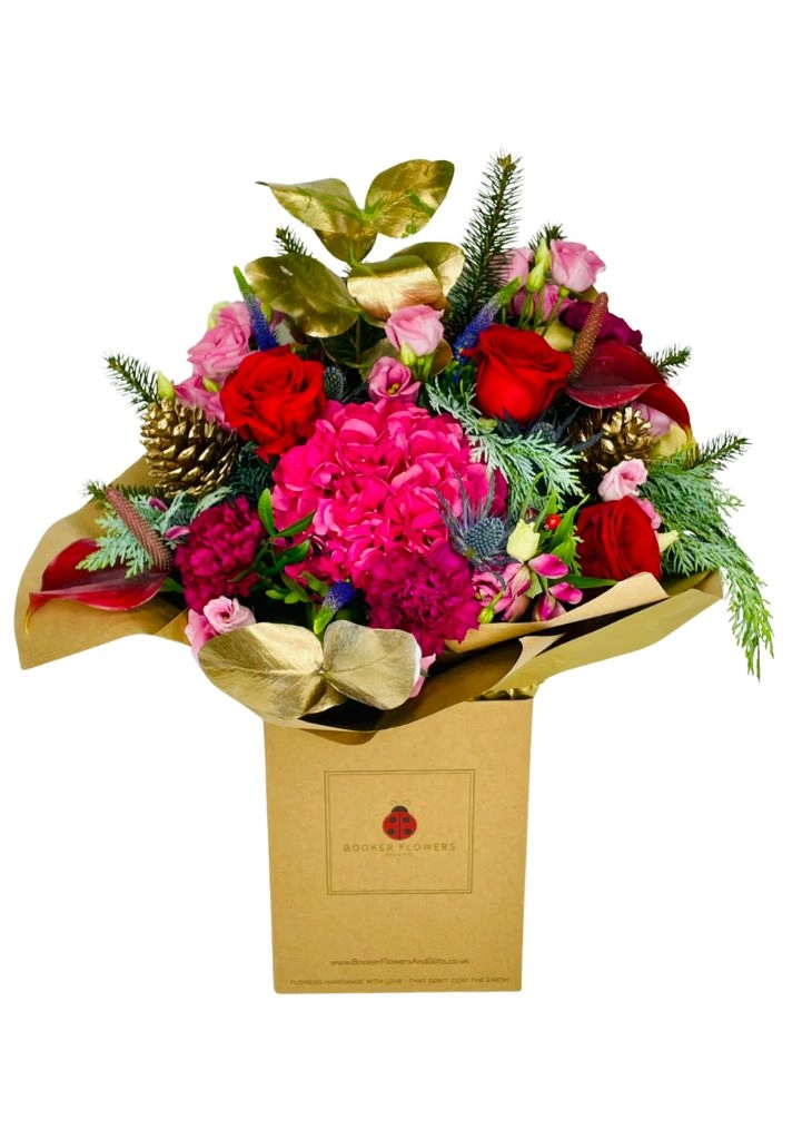Big bouquet of luxury flowers for Christmas