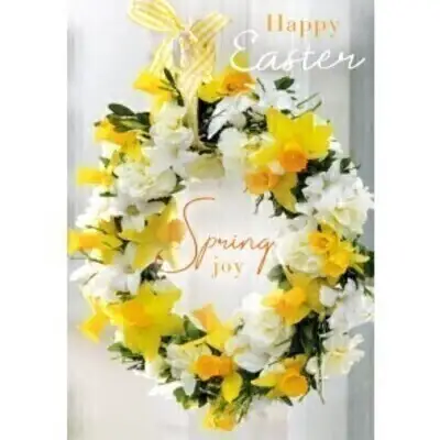 Easter Wreath Greetings Card