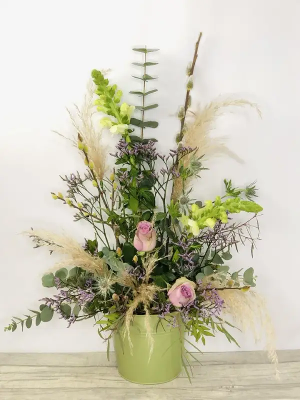 Eco Mum Mothers Day Natural Flower Arrangement in Tin