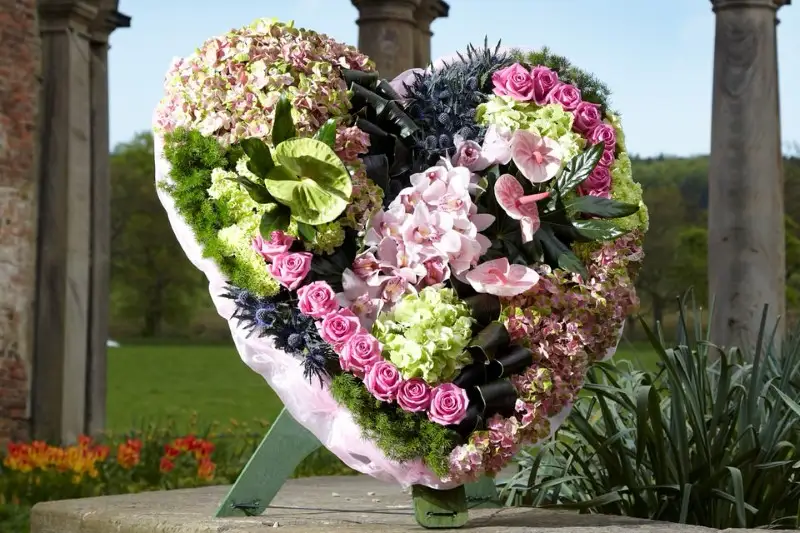 Extra Large Heart Pink and Green