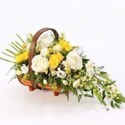 Extra Large Mixed Basket - Yellow and White Extra Large Mixed Basket - Yellow and White