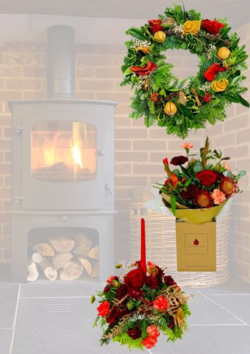Festive Firelight Trio. Perfect Christmas Gift for Delivery in Liverpool