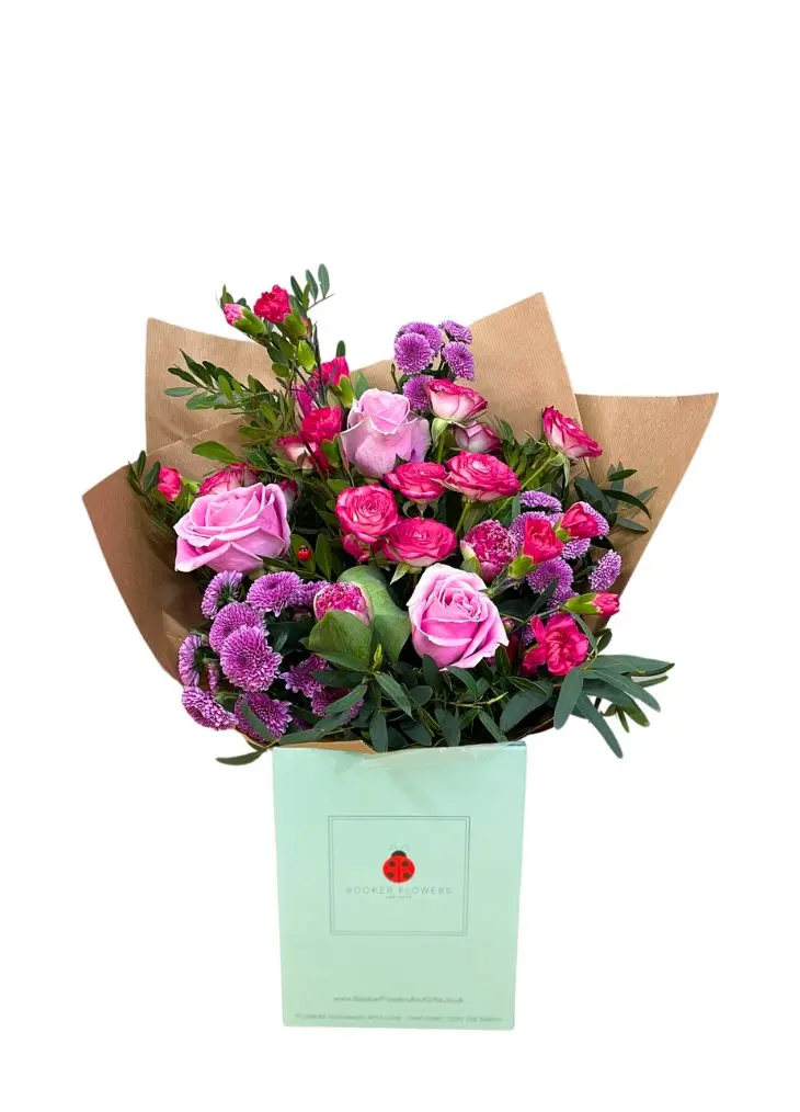 Happy Birthday Pink Pop Hand Tied