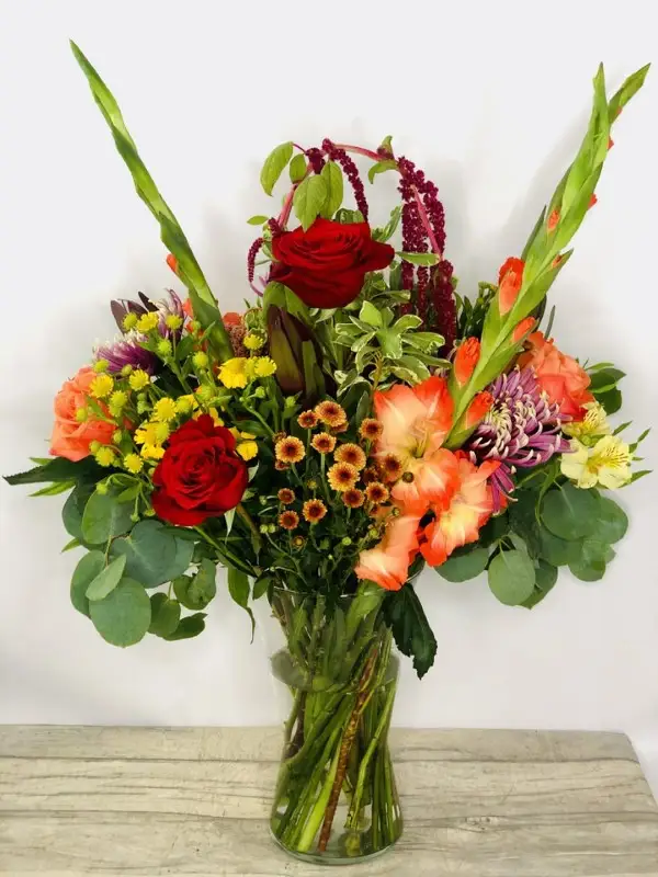Here Comes The Sun Autumnal Vase Of Flowers