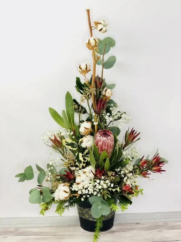 Ho Ho Ho Snow Snow Snow Christmas Flower Arrangement