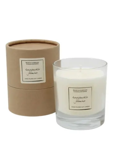 Honeysuckle Jasmine Candle in a Glass Jar
