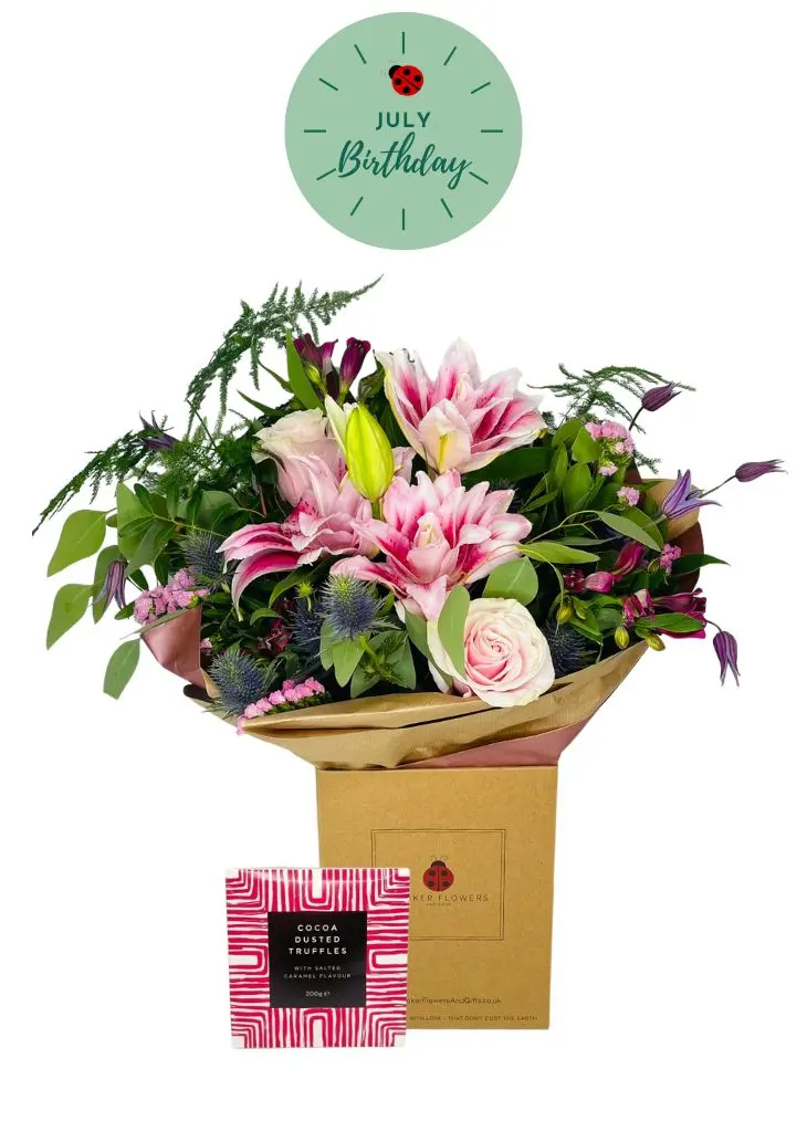 July Birthday Flowers Gift Set