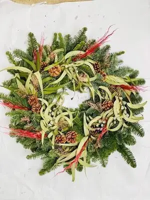 Large Spruce and Eucalyptus Christmas Wreath
