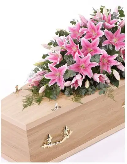 Lily Casket Spray - Pink Lily Casket Spray - Pink