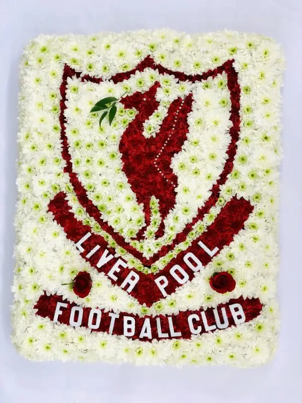 Liverpool Football Club Flag Funeral Flowers Liverpool Football Club Flag Funeral Flowers