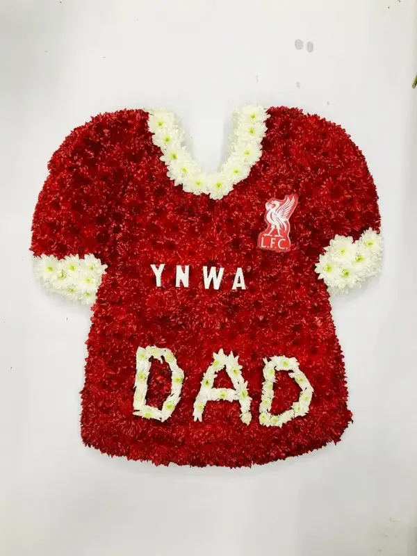 Liverpool Football Shirt Funeral Tribute Liverpool Football Shirt Funeral Tribute