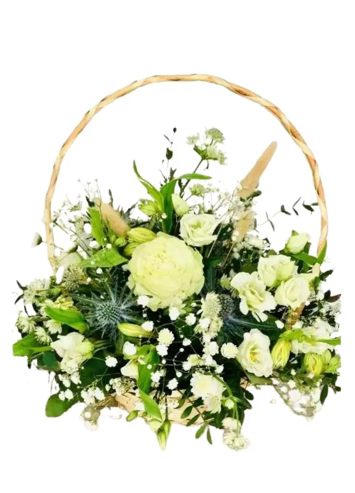 Sympathy Flower Basket arrangement