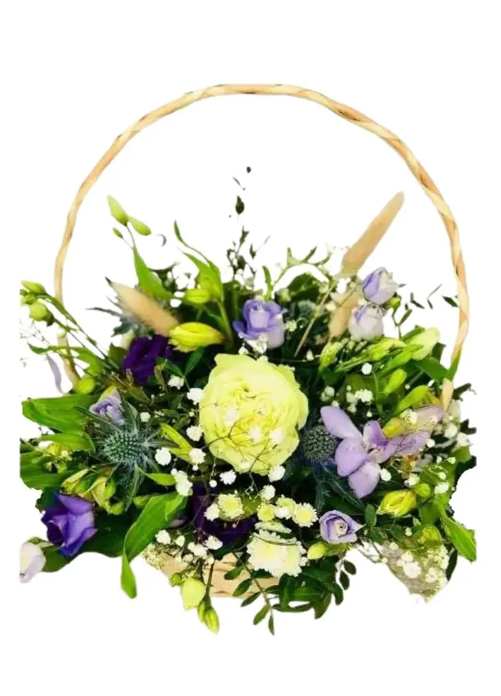 Memories of you Blue Sympathy Flower Basket