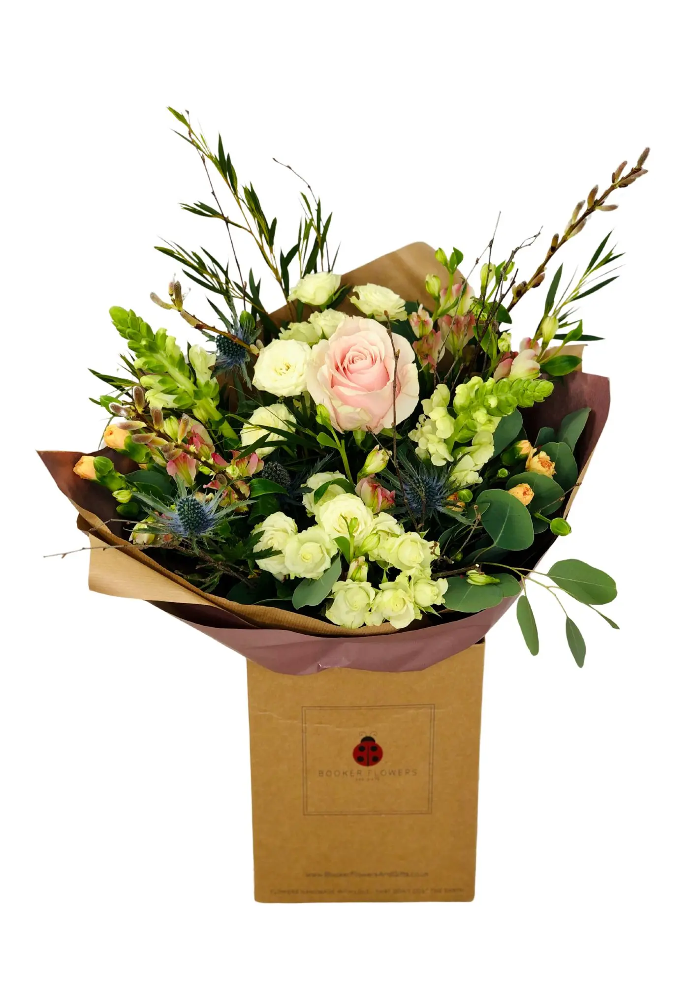 Mothers Day Peaches and Cream Hand Tied Bouquet