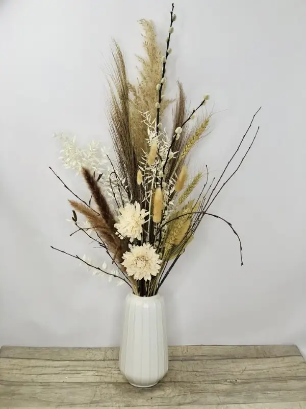 Natural Beauty Vase Of Dried Flowers Natural Beauty Vase Of Dried Flowers