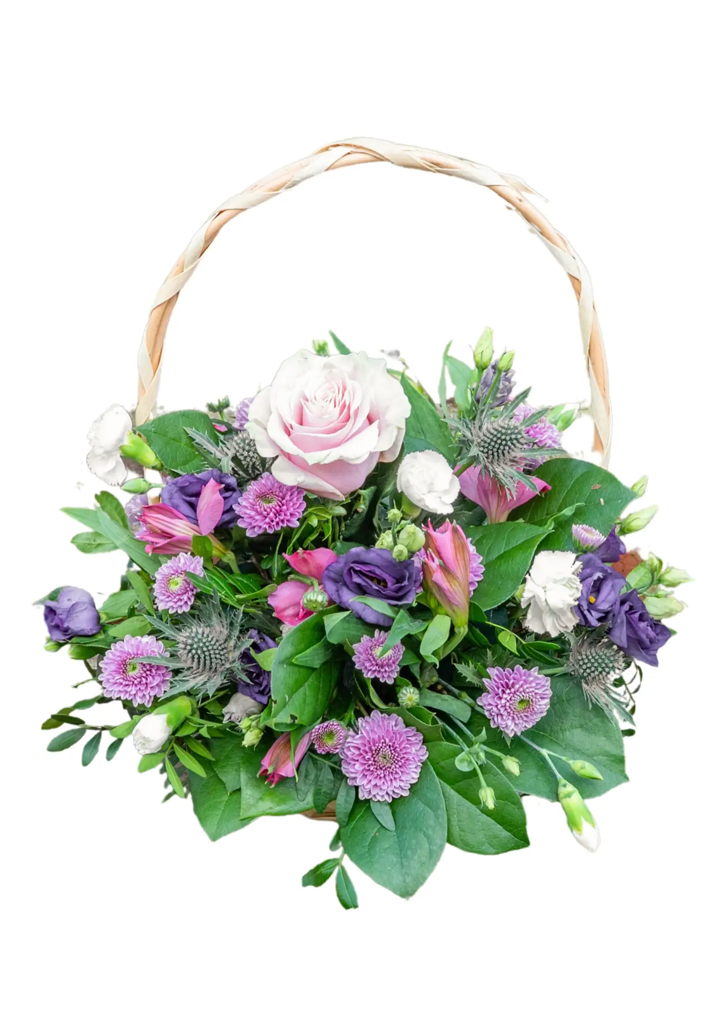 New Arrival Basket of Pink Flowers for Baby New Arrival Basket of Pink Flowers for Baby