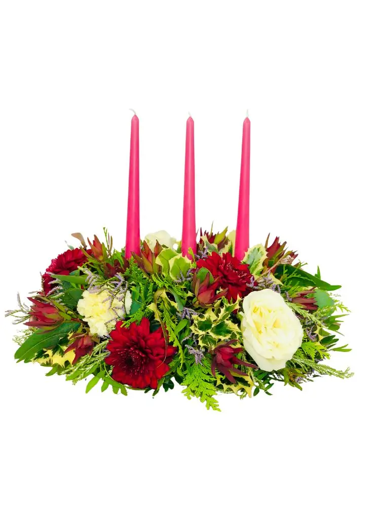 New Traditions Christmas Table Centrepiece with Candles New Traditions Christmas Table Centrepiece with Candles